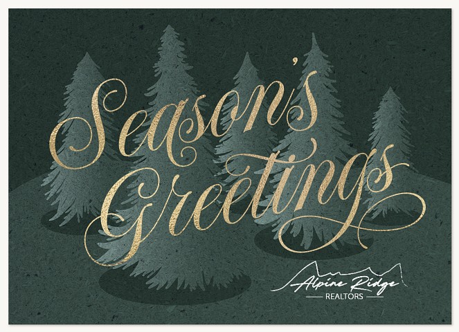 Silhouette Forest Business Holiday Cards