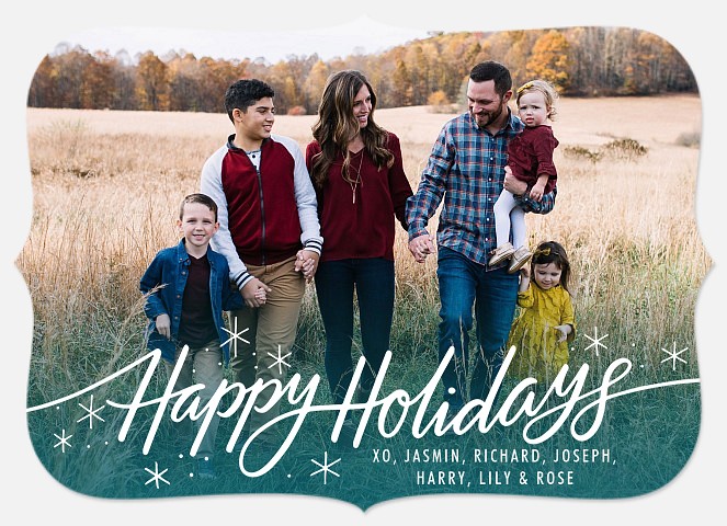 Charming Script Holiday Photo Cards