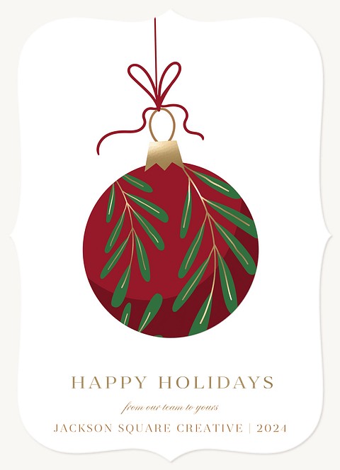 Festive Bauble Business Holiday Cards