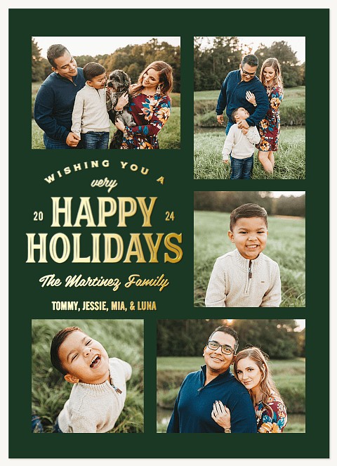 Festive Greetings Personalized Holiday Cards