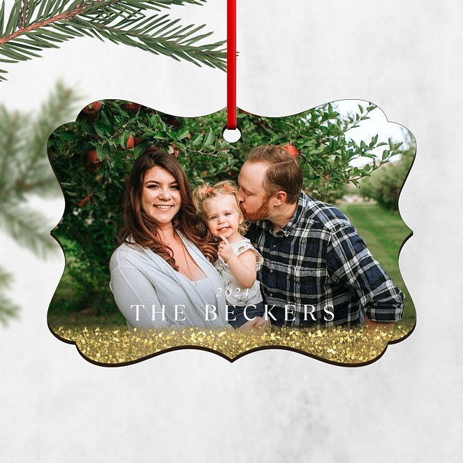 Sparkling Edge Personalized Ornaments