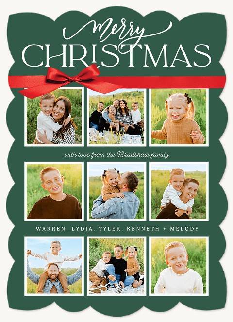 Gift Wrapped Collage Personalized Holiday Cards