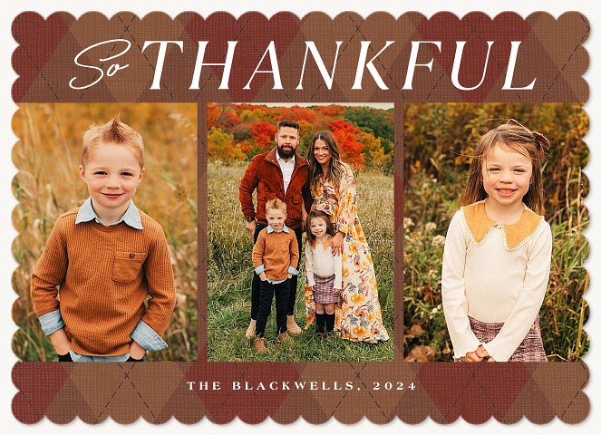 Argyle Sweater Thanksgiving Cards