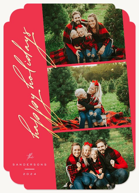 Elegant Snapshots Personalized Holiday Cards