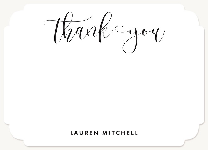 Grand Script Graduation Thank You Cards