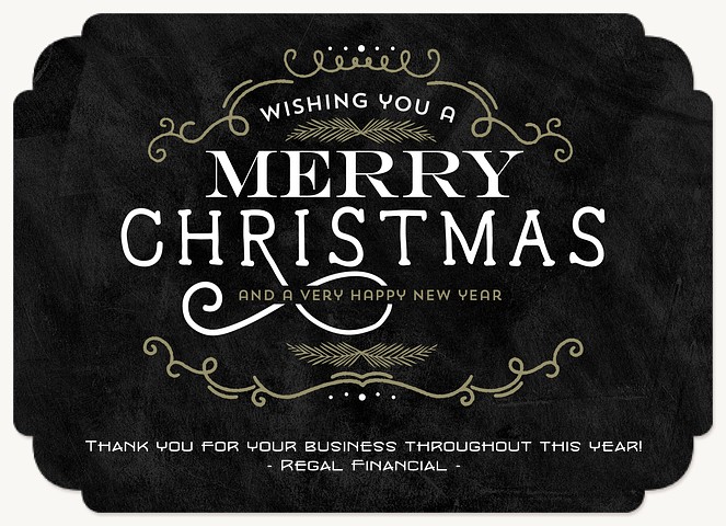 Ornate Wishes Business Holiday Cards