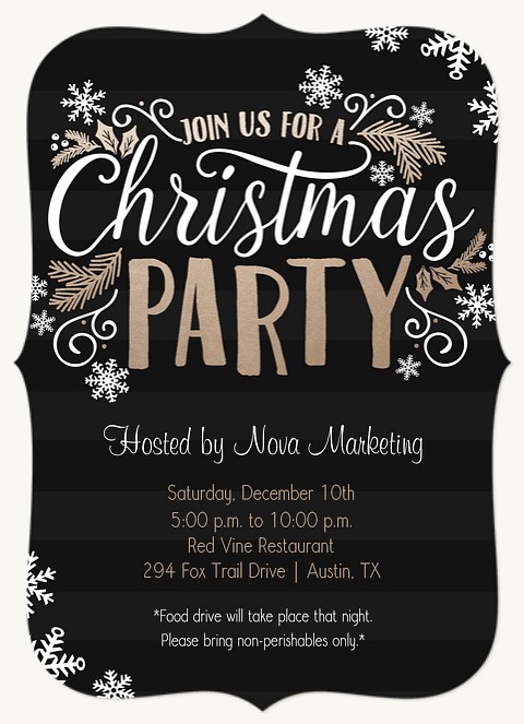 Christmas Soirée Holiday Party Invitations