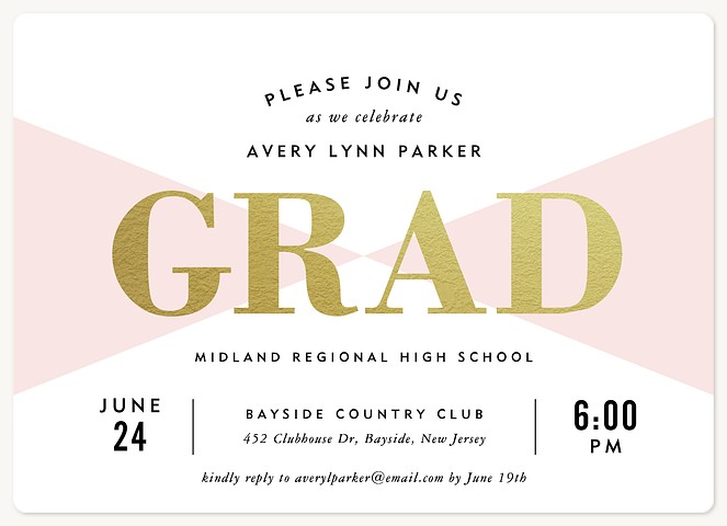 Luminous Grad Graduation Party Invitations