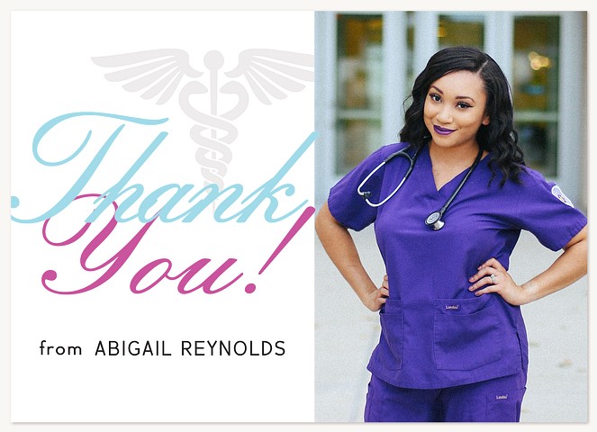 Accomplished Nurse Graduation Thank You Cards