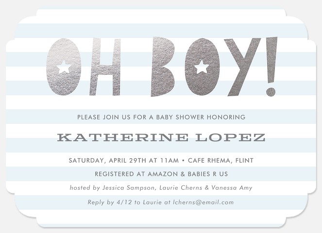 Stellar Shower Baby Shower Invitations