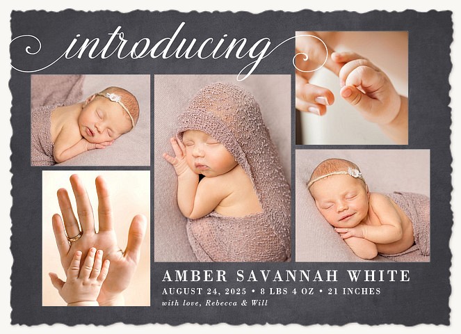 Loving Introduction Baby Announcements