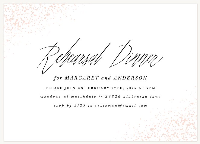 Speckled Eve Rehearsal Dinner Invitations