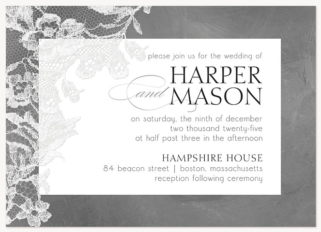 Chantilly Lace Wedding Invitations