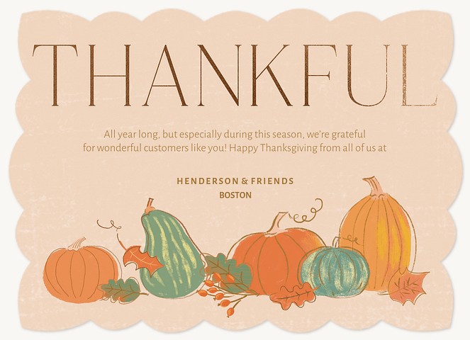 Bountiful Thanks Thanksgiving Cards