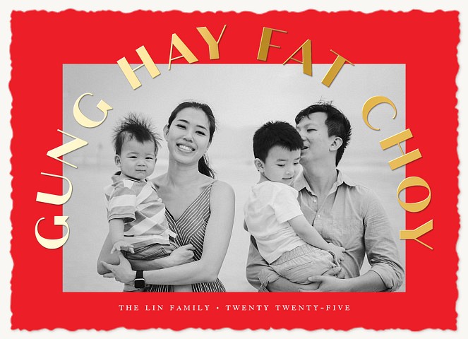 Half Circle Chinese New Year Cards