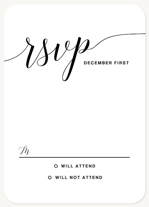 Simple Elegance Wedding RSVP Cards