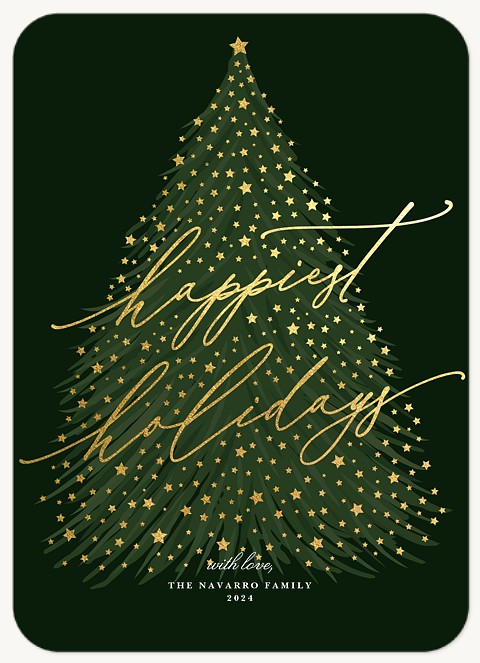 Elegant Tree Personalized Holiday Cards