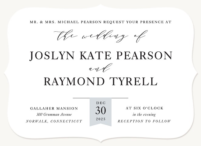 Sophisticated Romance Wedding Invitations