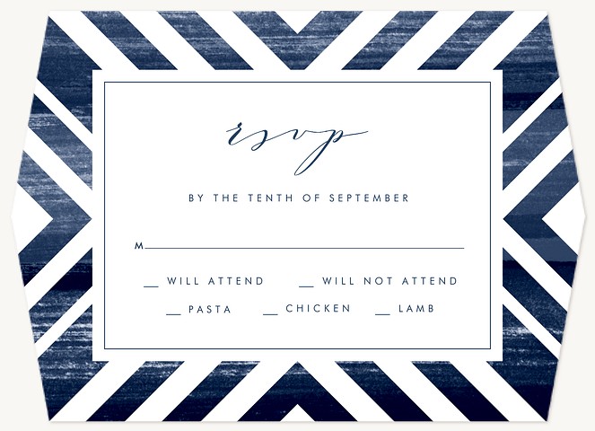 Midnight Modern Wedding RSVP Cards