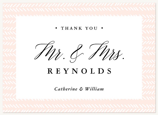 Brilliant Dashes Wedding Thank You Cards