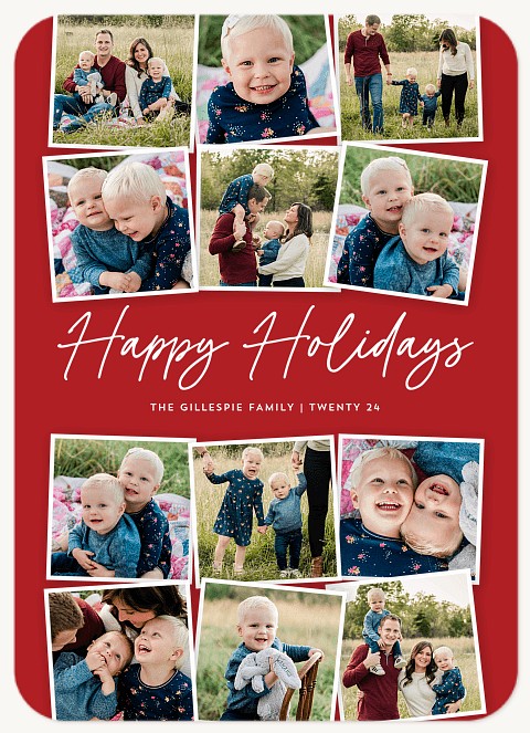 Photo Snapshots Personalized Holiday Cards