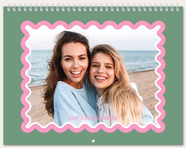 Wavy Frame Calendar Custom Photo Calendars