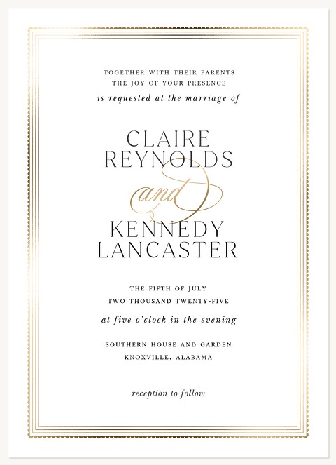 Golden Touch Wedding Invitations