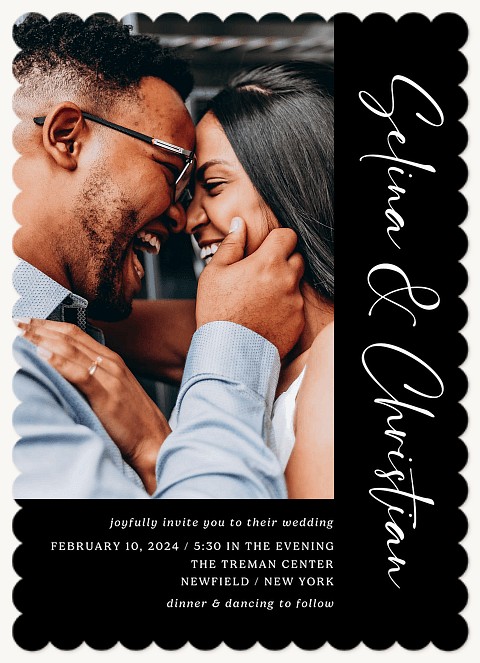 Lovely Script Wedding Invitations