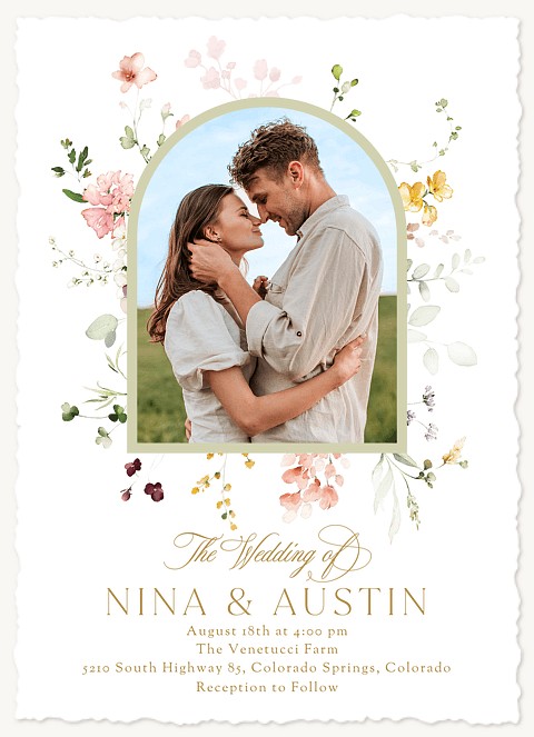 Delicate Watercolor Wedding Invitations