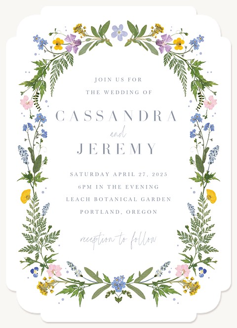 Pressed Blooms Wedding Invitations