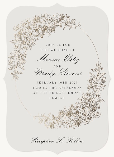 Floral Ring Wedding Invitations