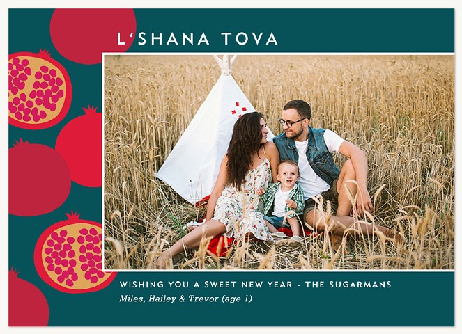 Side of Pomegranates  Rosh Hashanah cards