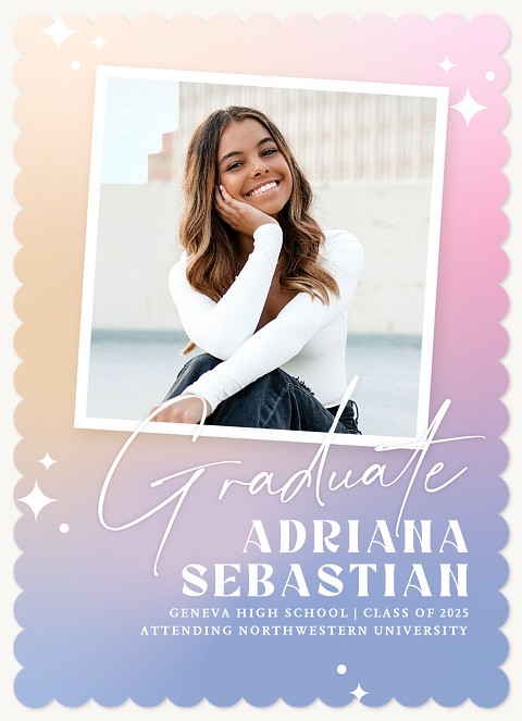 Gradient Sparkles Graduation Cards