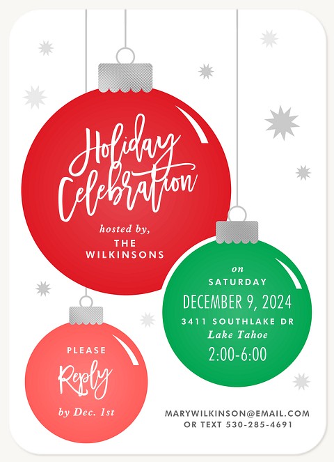 Trimmings Holiday Party Invitations