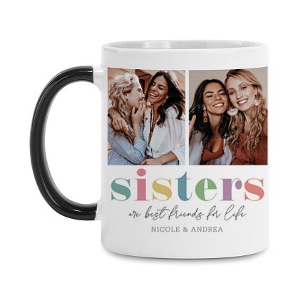Sisters are Best Friends Photo Color Changing Mug