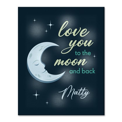 TwinkleBright® LED Moon and Back Canvas