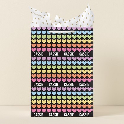 Colorful Hearts Gift Bag