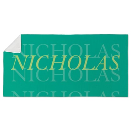 Name Repeat Beach Towel