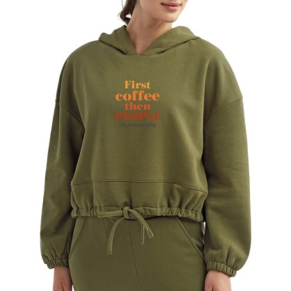 Cozy Coffee Women's Cropped Hoodie 