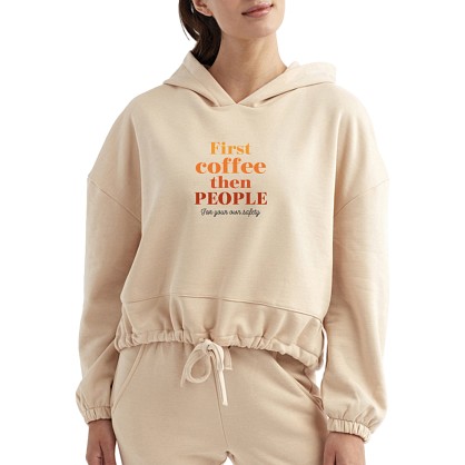 Cozy Coffee Women's Cropped Hoodie 