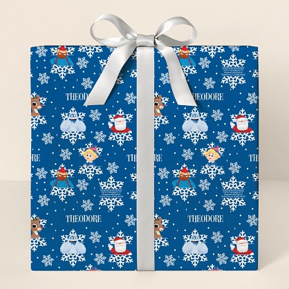 Rudolph® & Friends Snowflake Wrapping Paper