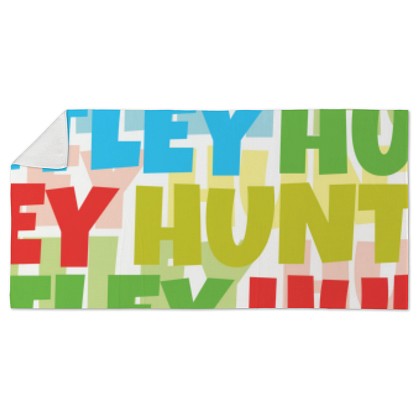 Bold & Bright Letters Beach Towel