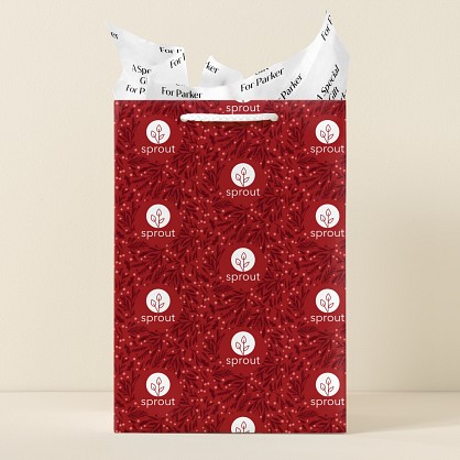 Crimson Glow Gift Bag