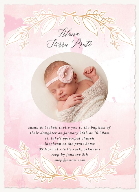 Precious Boughs Baptisms & Christening Invitations