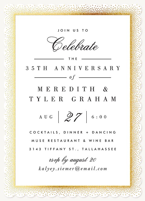 Lovely Celebration Wedding Anniversary Invitations