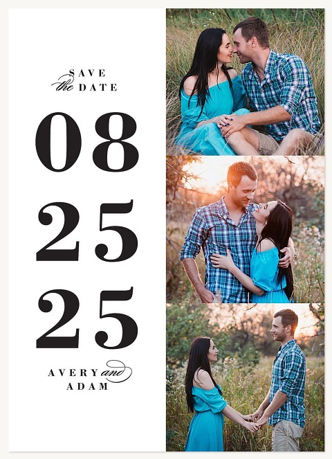 Stacked Date Save the Date Cards