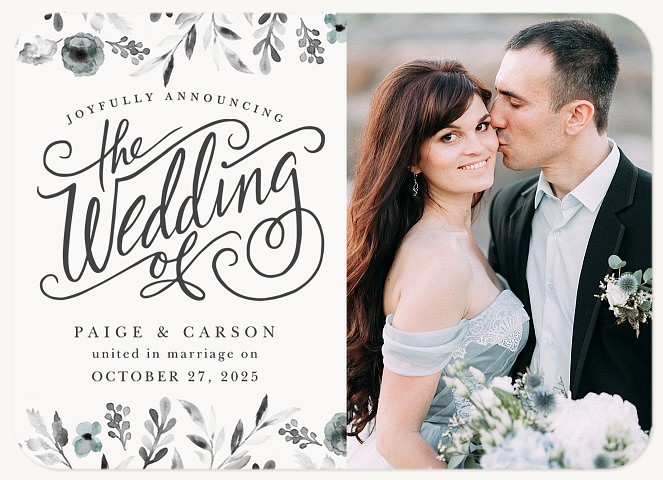 Wildflowers Wedding Announcements