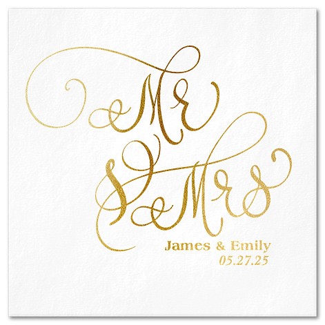 Mr & Mrs Custom Napkins