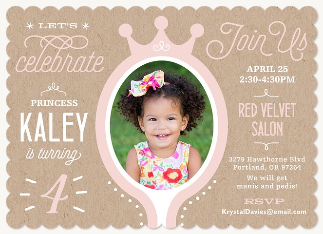 Mirror Mirror Kids Birthday Invitations