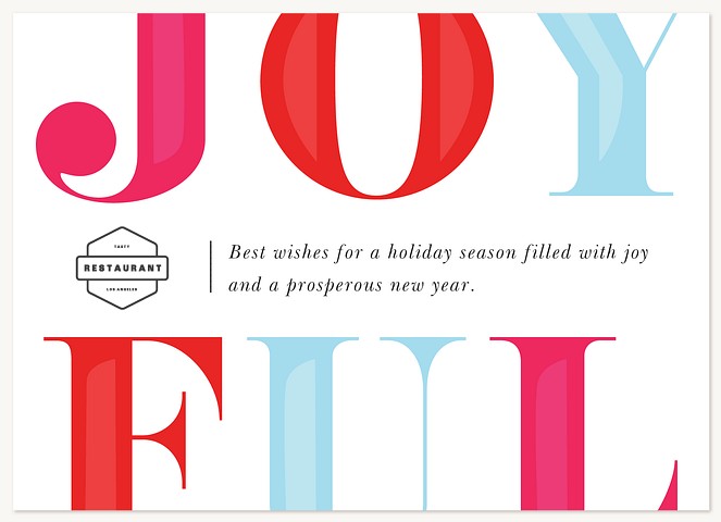 Festively Joyful Business Holiday Cards